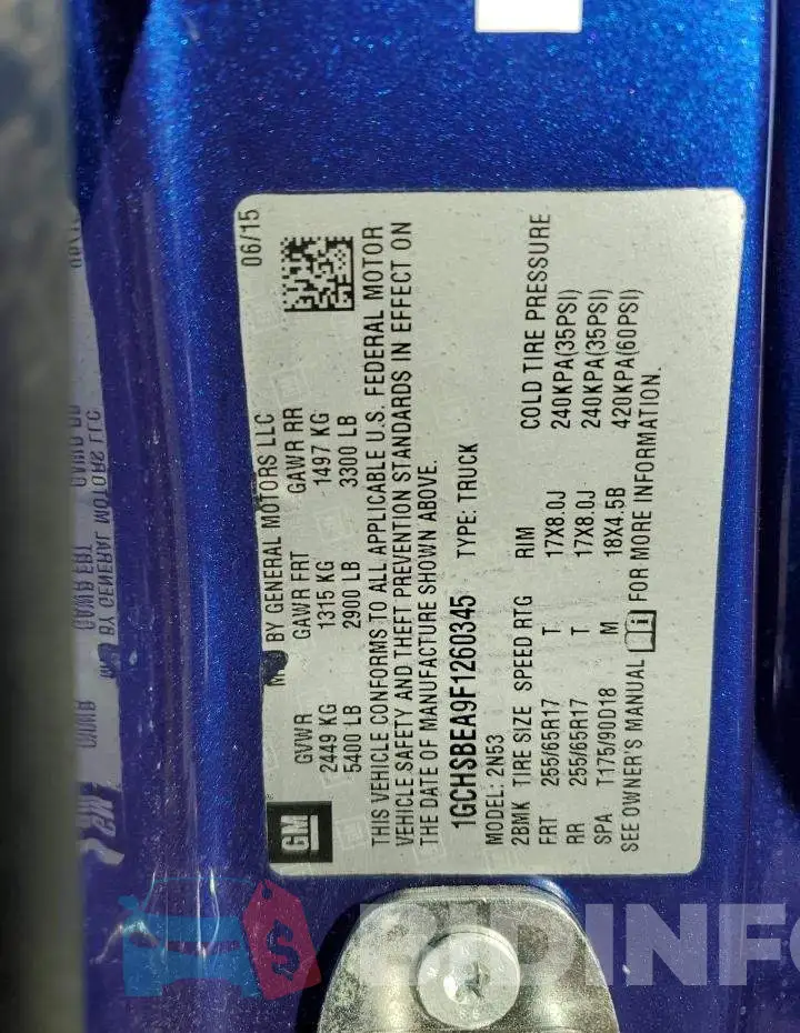 1GCHSBEA9F1260345 Photo# 12