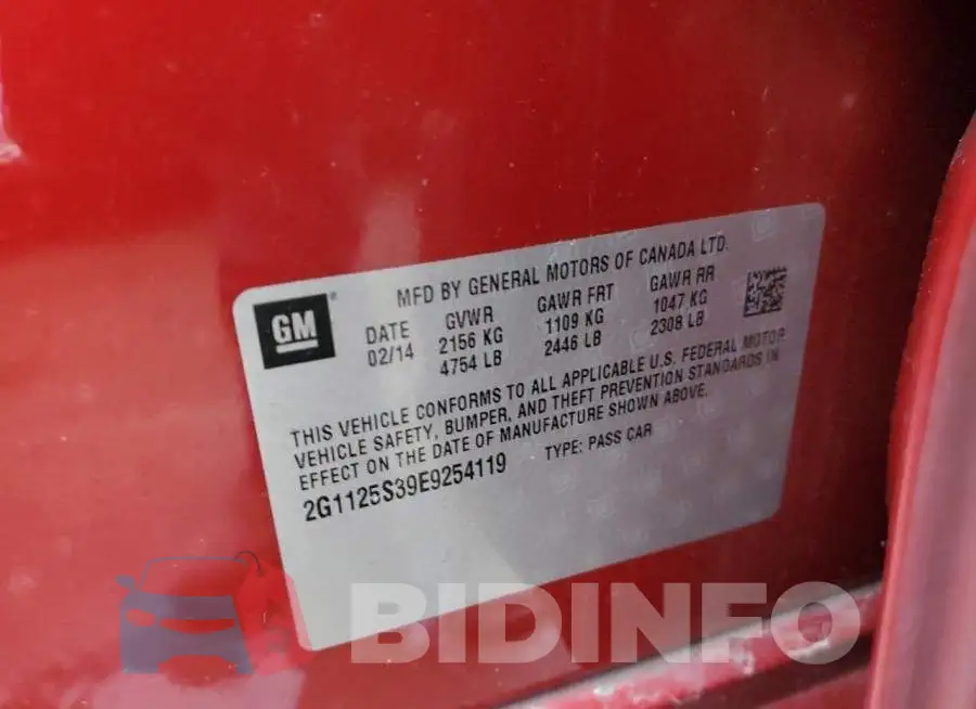 2G1125S39E9254119 Photo# 12