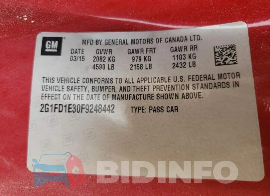 2G1FD1E30F9248442 Photo# 10
