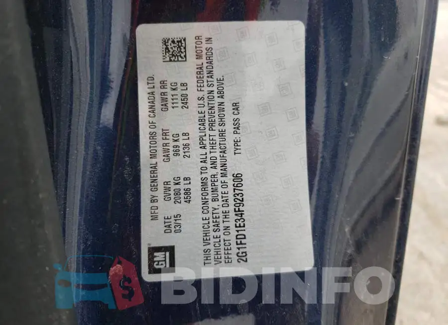 2G1FD1E34F9237606 Photo# 12