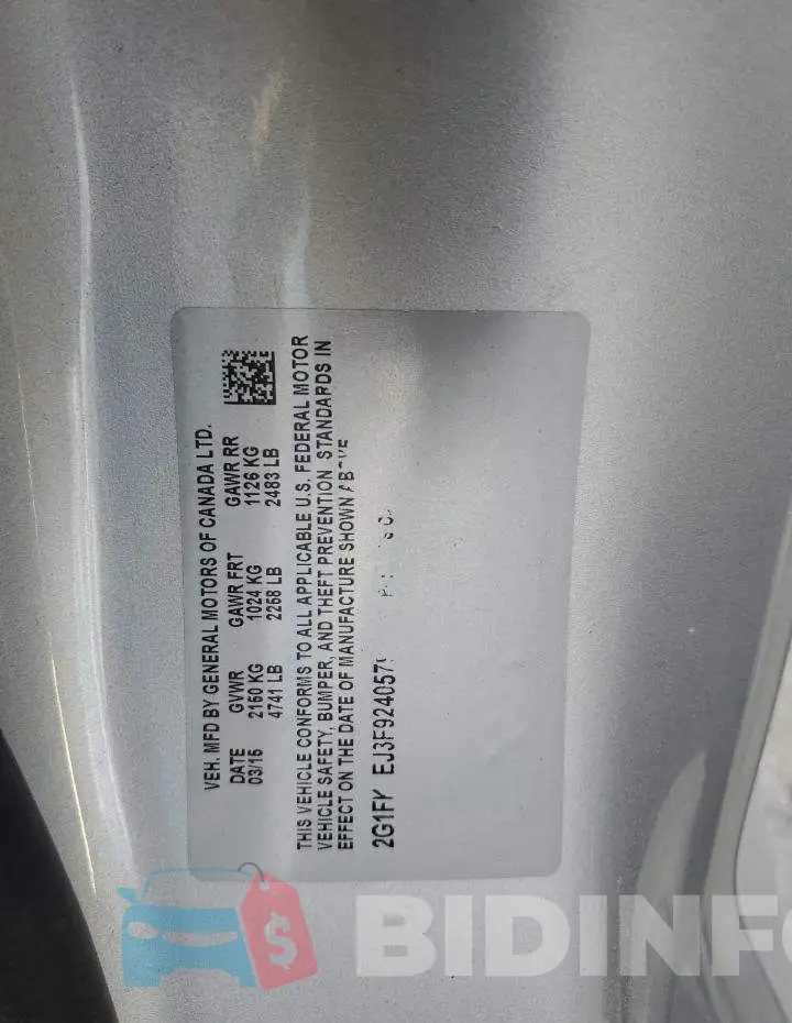 2G1FK1EJ3F9240579 Photo# 12