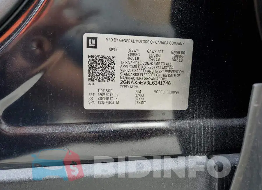2GNAX5EV3L6141746 Photo# 12