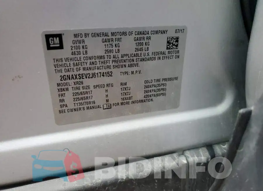 2GNAXSEV2J6174152 Photo# 13