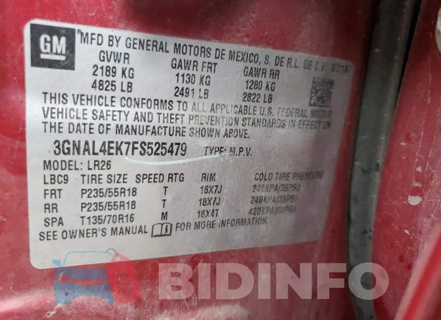 3GNAL4EK7FS525479 Photo# 12