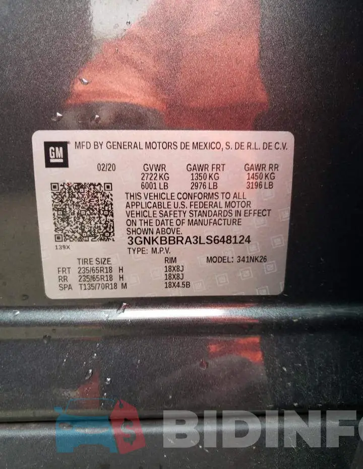 3GNKBBRA3LS648124 Photo# 14