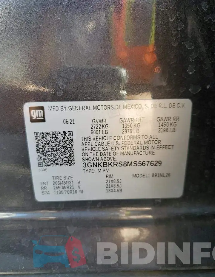 3GNKBKRS8MS567629 Photo# 13