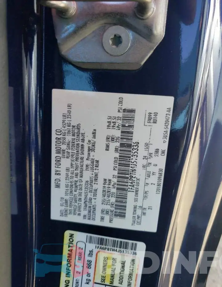 1FA6P8TH4J5135336 Photo# 13