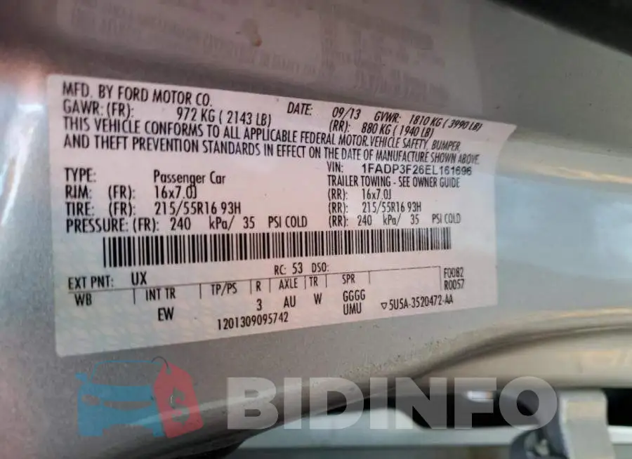 1FADP3F26EL161696 Photo# 13