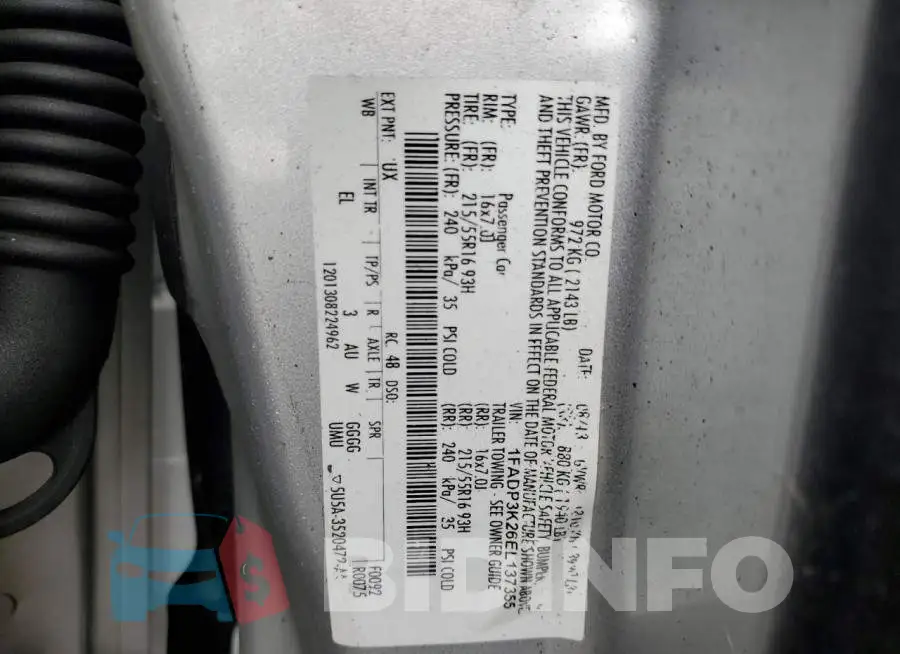 1FADP3K26EL137355 Photo# 10