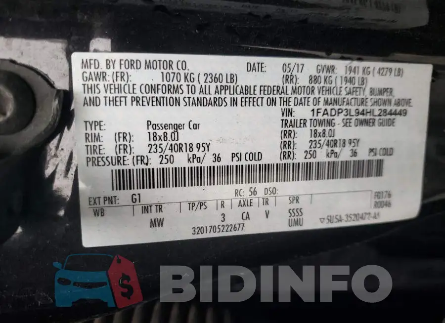 1FADP3L94HL284449 Photo# 12