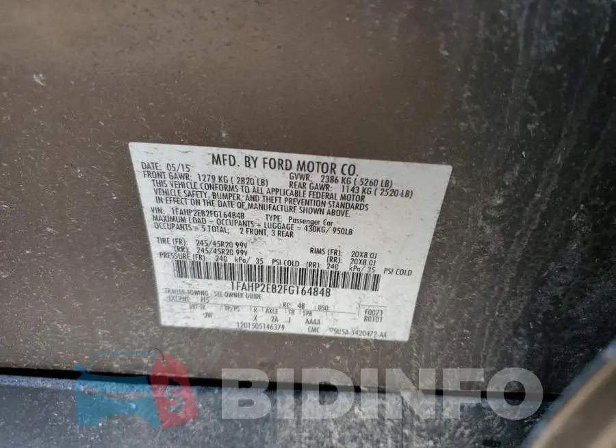 1FAHP2E82FG164848 Photo# 12