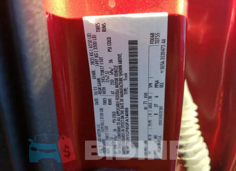 1FTEW1CP8GFA14089 Photo# 12