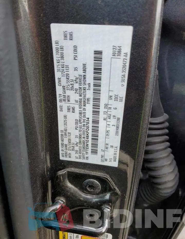 1FTEW1E48KFD07034 Photo# 12