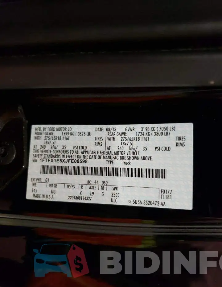1FTFX1E5XJFE08598 Photo# 12