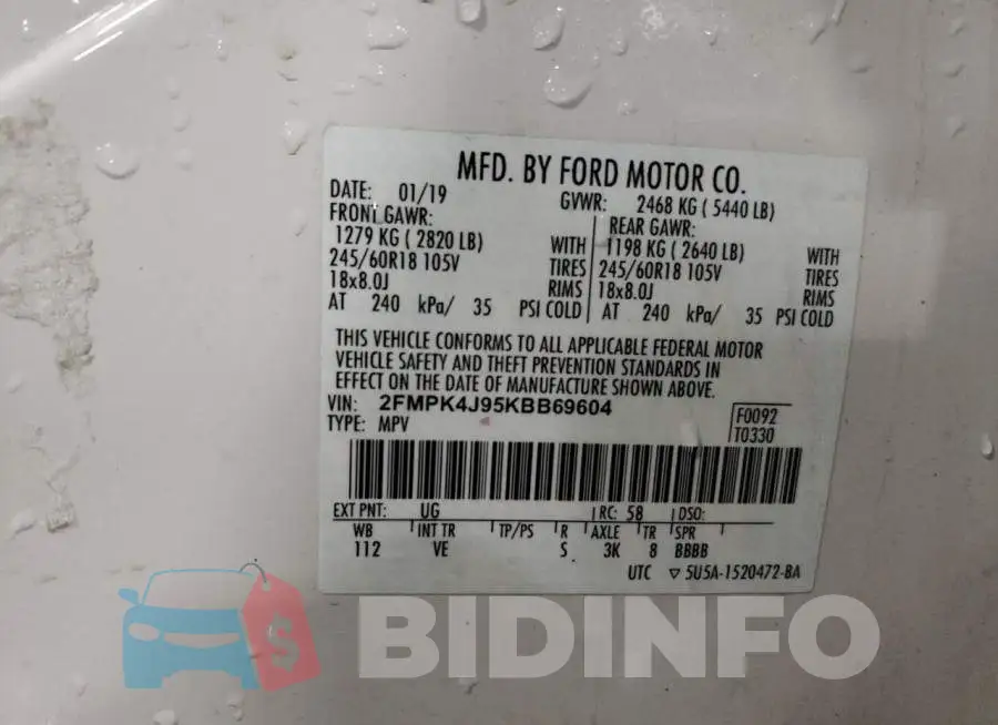2FMPK4J95KBB69604 Photo# 14