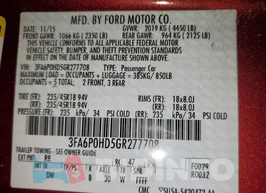 3FA6P0HD5GR277708 Photo# 13