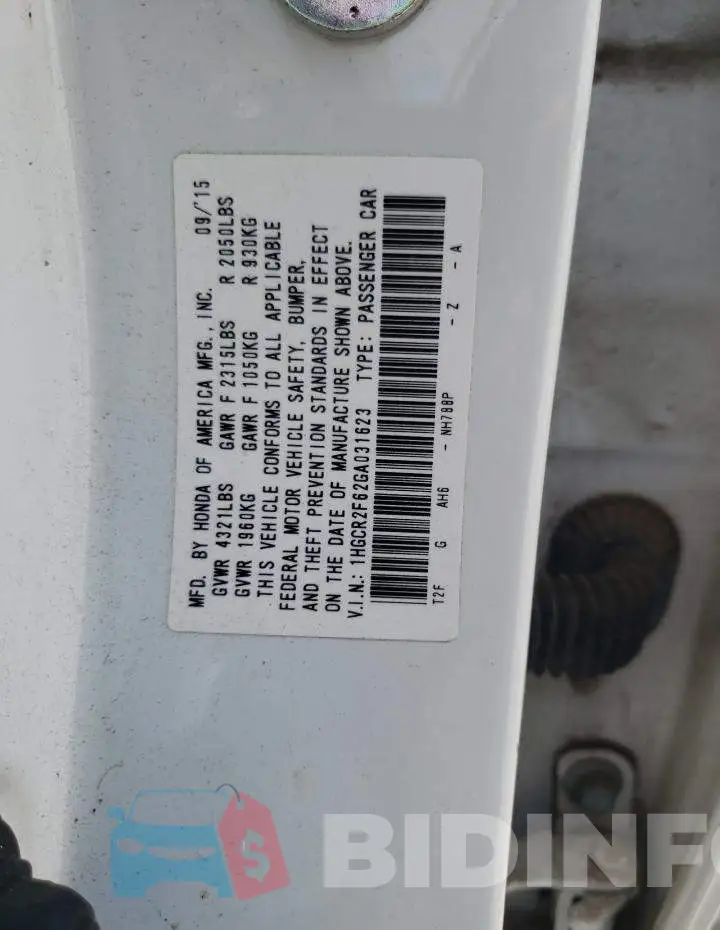 1HGCR2F62GA031623 Photo# 10