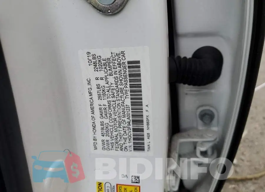 1HGCV3F94LA001237 Photo# 12