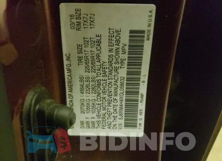 5J6RM4H4XGL058632 Photo# 13