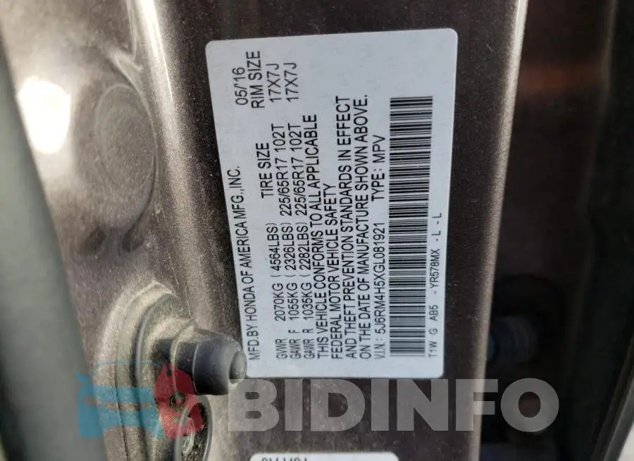 5J6RM4H5XGL081921 Photo# 14