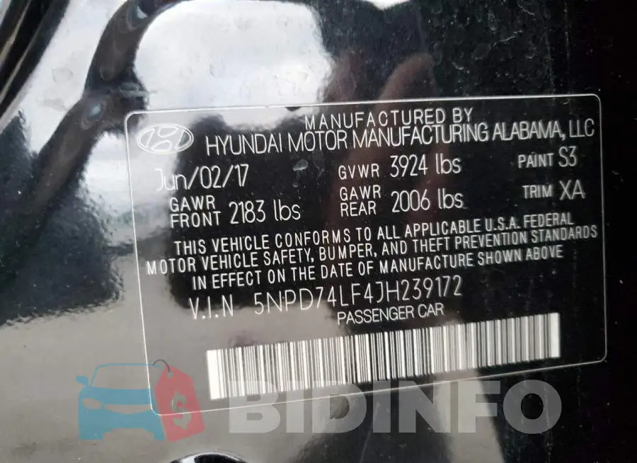 5NPD74LF4JH239172 Photo# 13