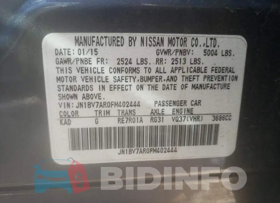 JN1BV7AR0FM402444 Photo# 13
