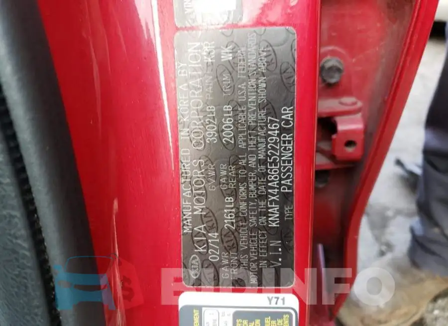 KNAFX4A86E5229467 Photo# 12