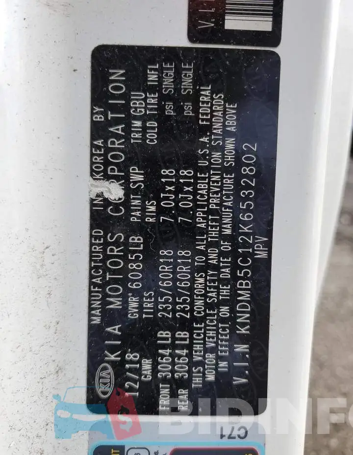 KNDMB5C12K6532802 Photo# 13