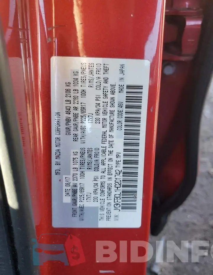 JM3KFBCL1H0201742 Photo# 13
