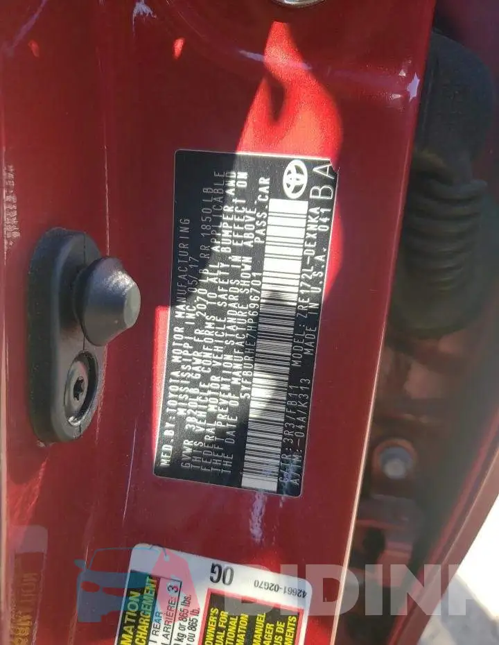 5YFBURHE7HP696701 Photo# 13