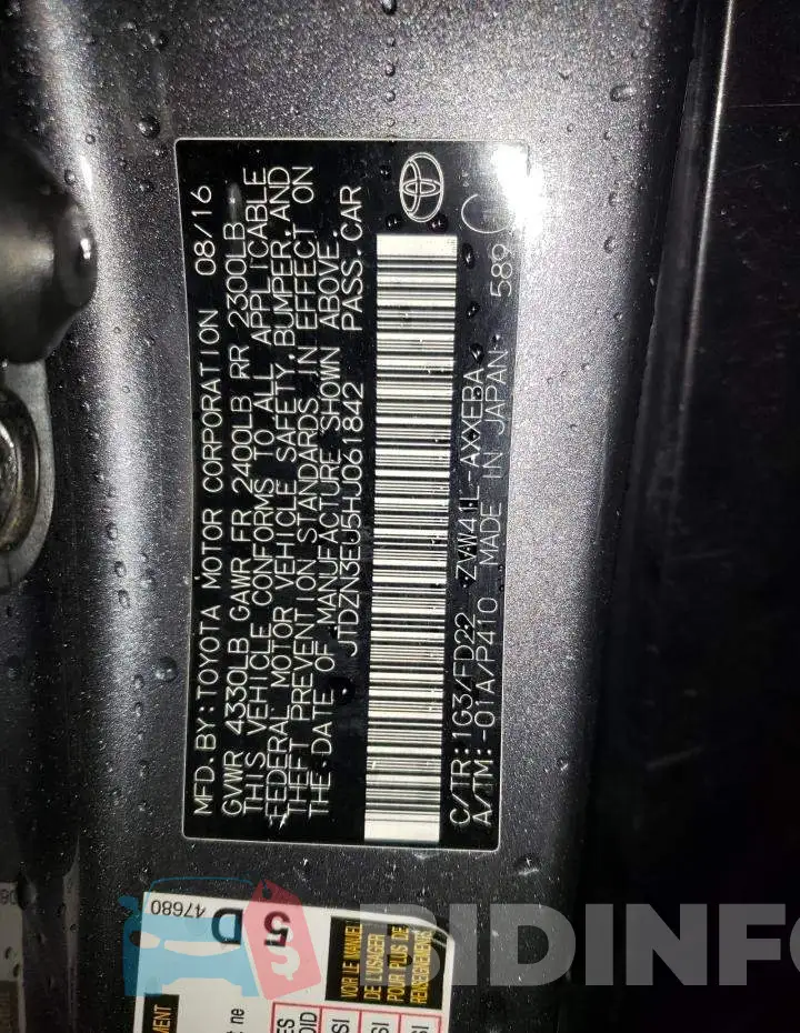 JTDZN3EU5HJ061842 Photo# 12