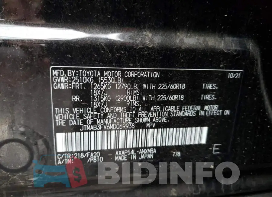 JTMAB3FV6MD069938 Photo# 14