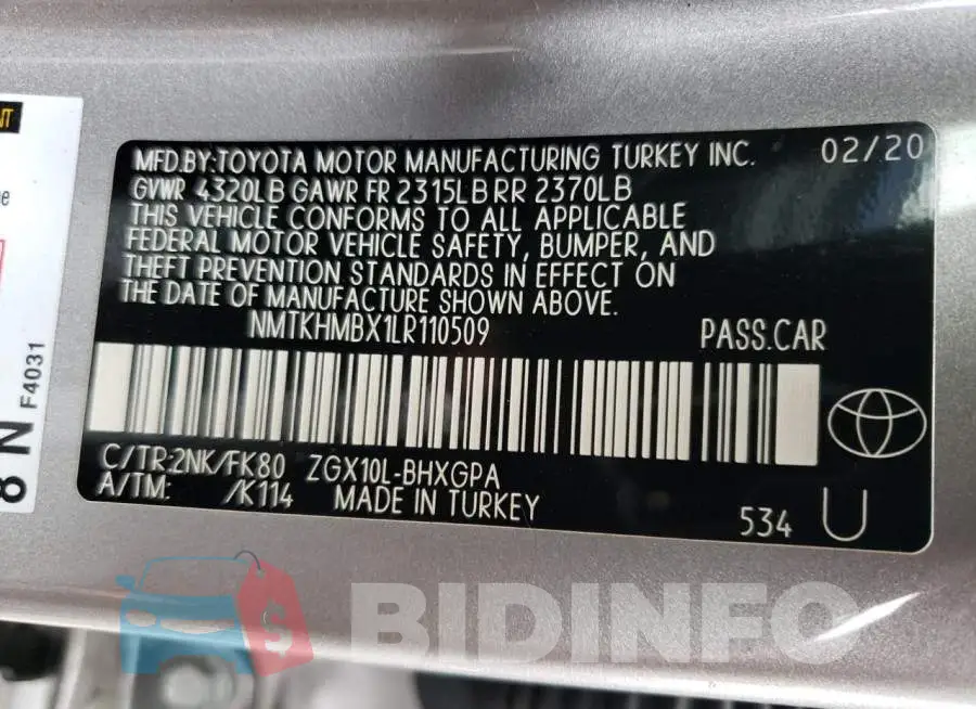 NMTKHMBX1LR110509 Photo# 12