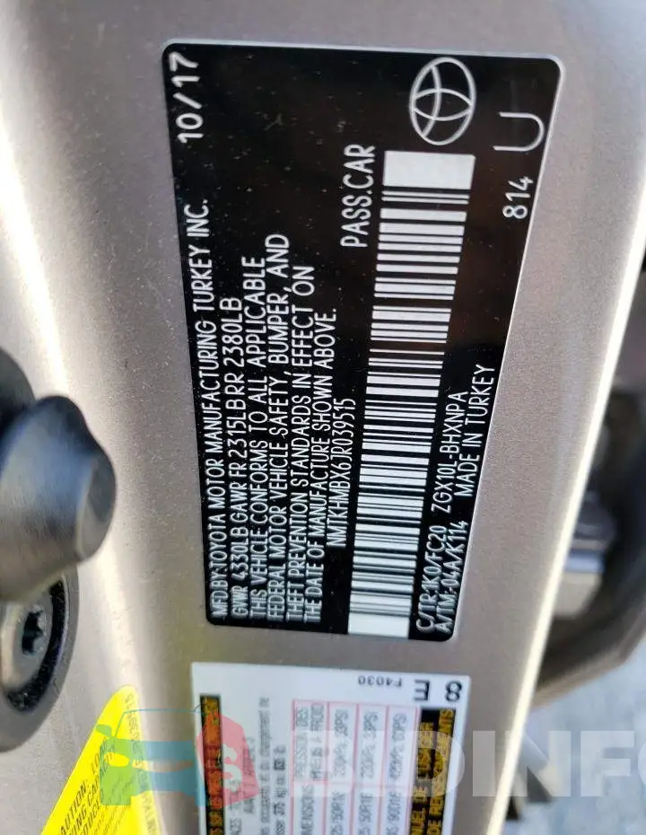 NMTKHMBX6JR039515 Photo# 13