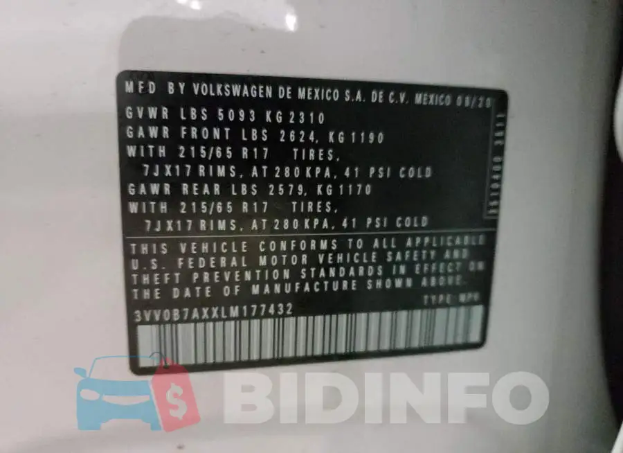 3VV0B7AXXLM177432 Photo# 12