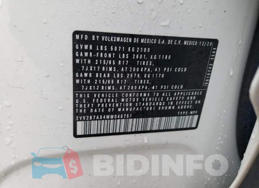 3VV2B7AX4MM046751 Photo# 12