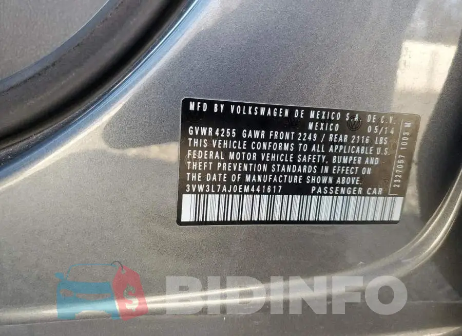 3VW3L7AJ0EM441617 Photo# 12