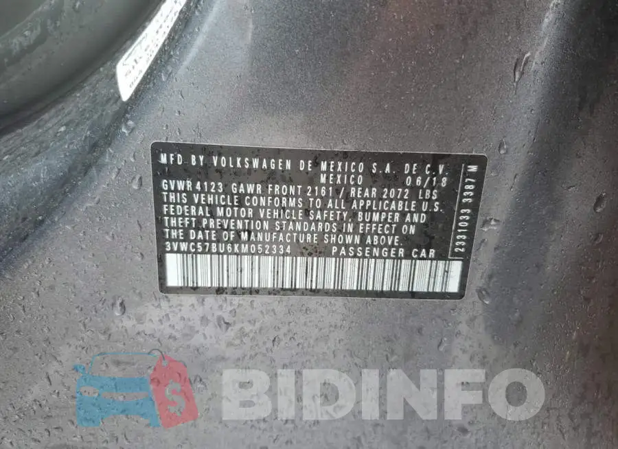 3VWC57BU6KM052334 Photo# 12