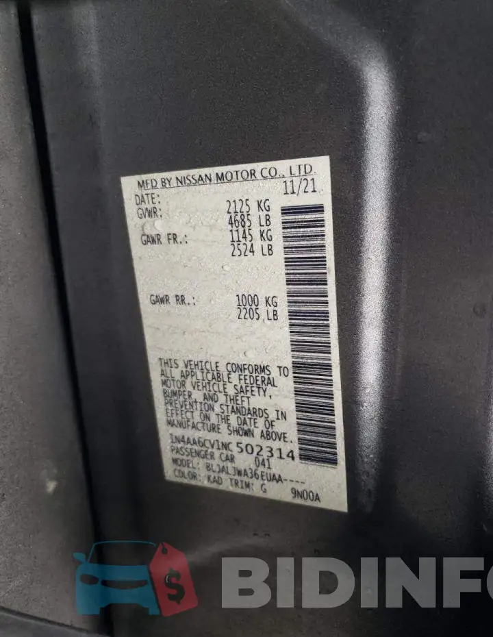 1N4AA6CV1NC502314 Photo# 12