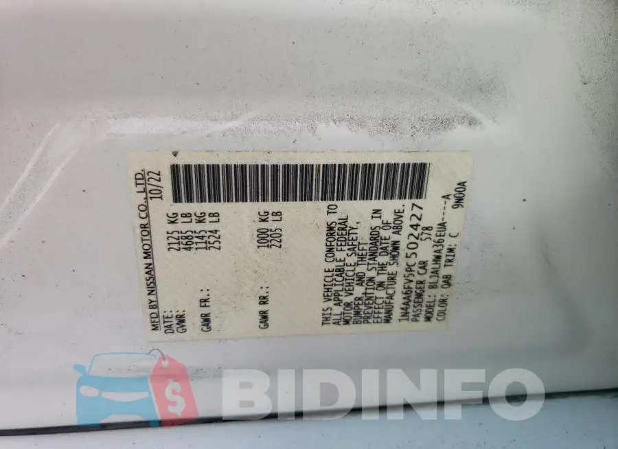 1N4AA6FV5PC502427 Photo# 12