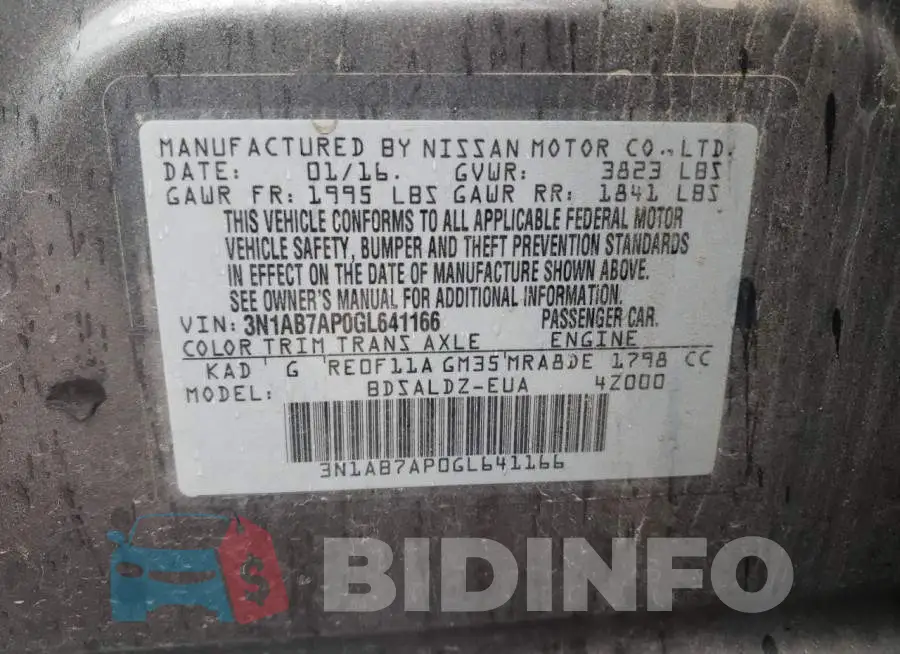 3N1AB7AP0GL641166 Photo# 13