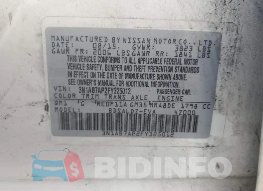 3N1AB7AP2FY325012 Photo# 12
