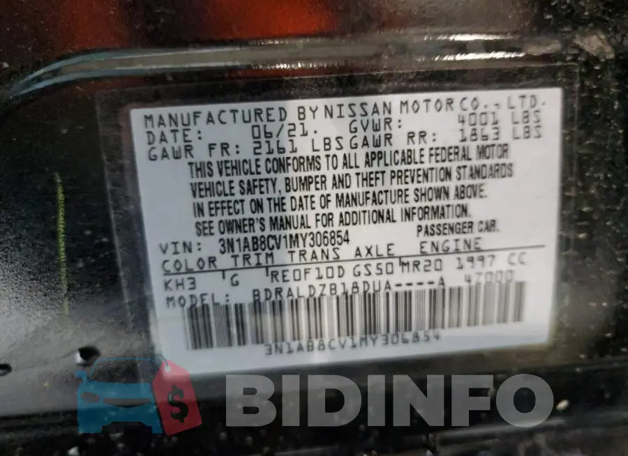 3N1AB8CV1MY306854 Photo# 10