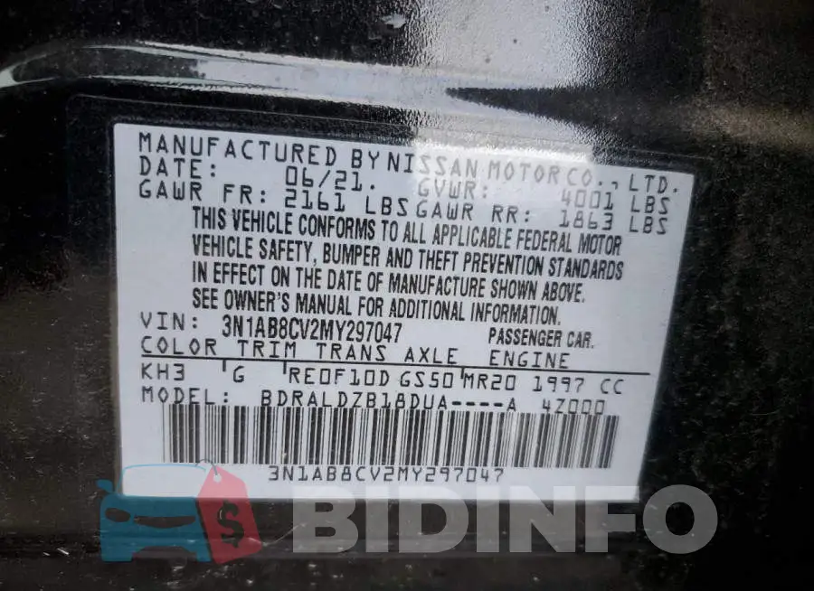 3N1AB8CV2MY297047 Photo# 13