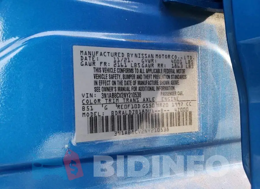 3N1AB8CV2NY210538 Photo# 12