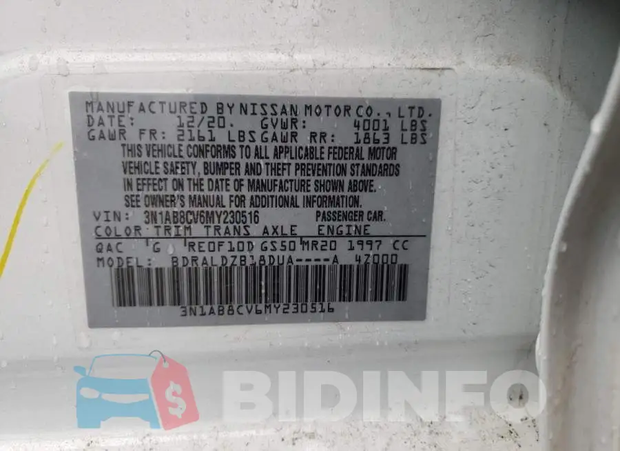 3N1AB8CV6MY230516 Photo# 10