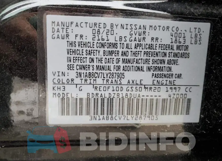 3N1AB8CV7LY287905 Photo# 12