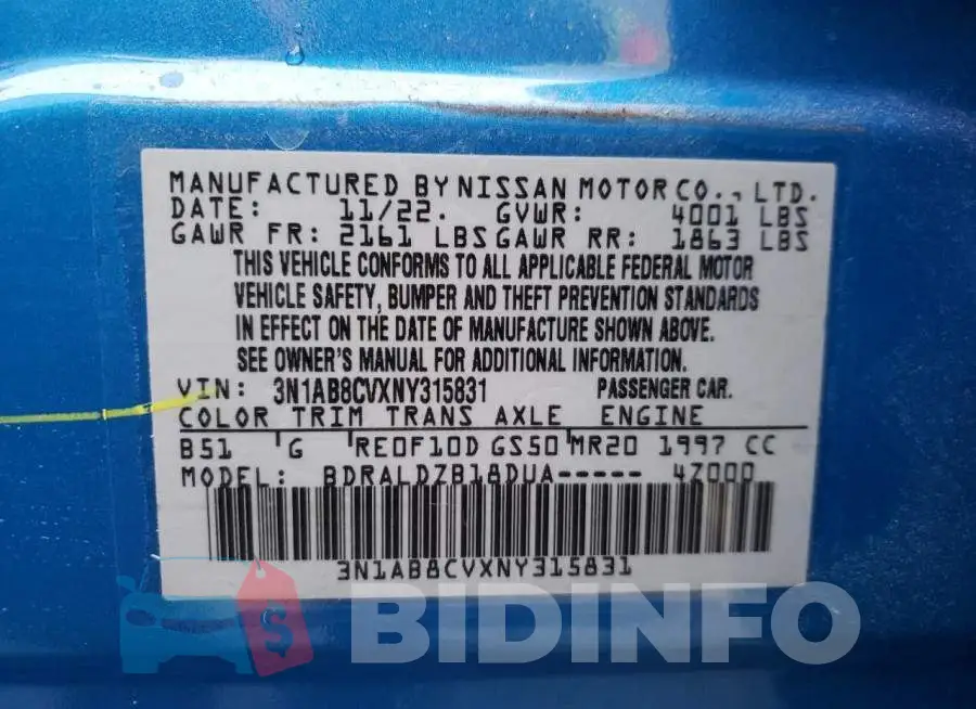 3N1AB8CVXNY315831 Photo# 12