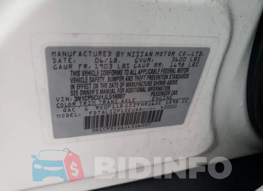 3N1CP5CU1JL516007 Photo# 12