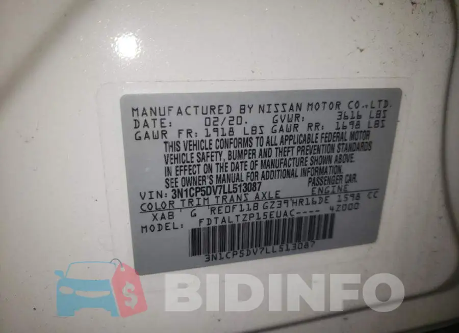 3N1CP5DV7LL513087 Photo# 12